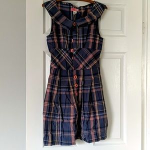 Lux Anthropologie plaid dress size 0